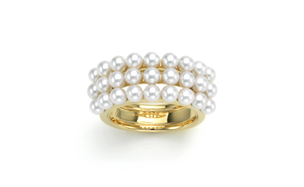 K-line / Ring / K18 / Akoya Cultured pearls