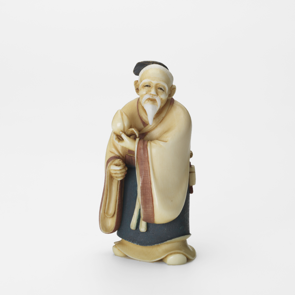 仙人の象牙製根付 / Hermit ivory figure