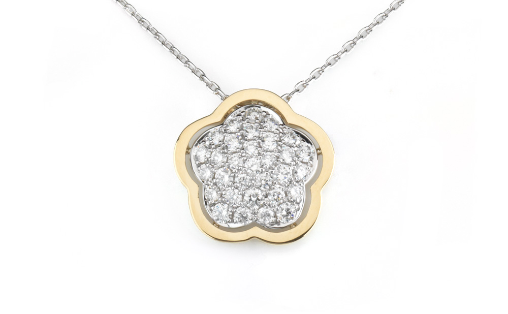 Necklace / PT / K18 / Diamond (With PT chain)