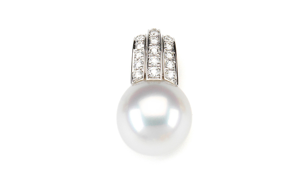 K-line / Pendant / Pt950 / South Sea Cultured pearls / Diamond