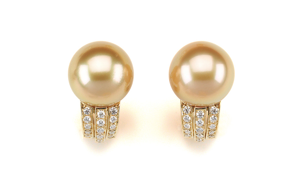 K-line / Pierce / K18 / South Sea Cultured pearls / Diamond