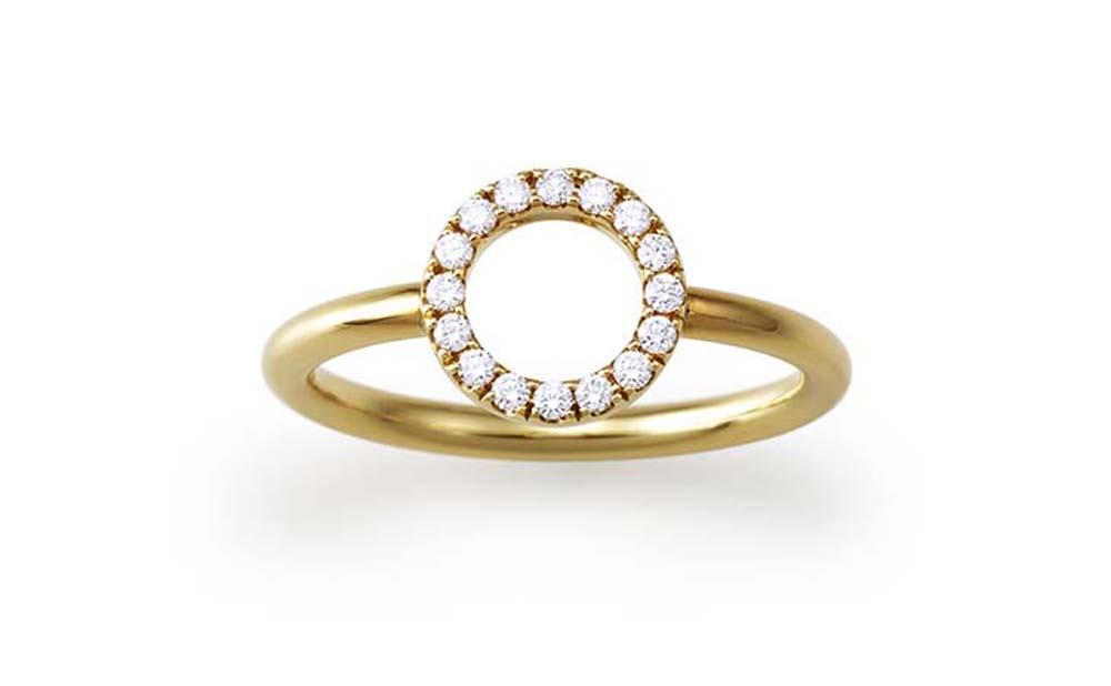 U-line / Ring / K18 / Diamond