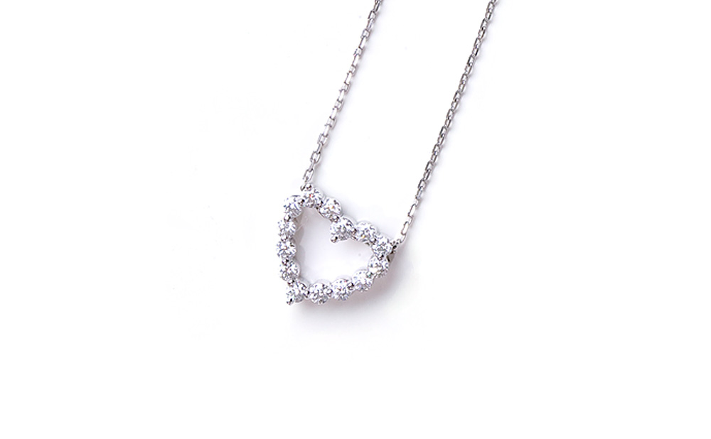 U-line / Pendant (Heart) / PT / Diamond