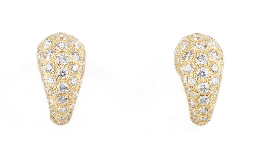 U-line / Earrings / K18 / Diamond