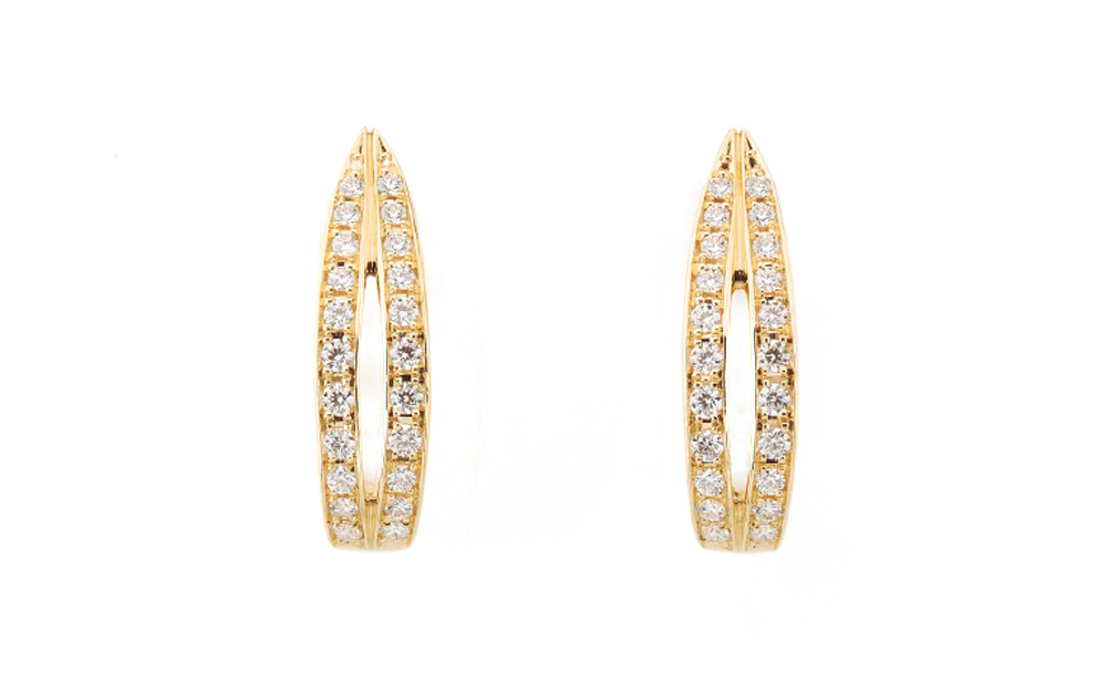 U-line / Earrings / K18 / Diamond