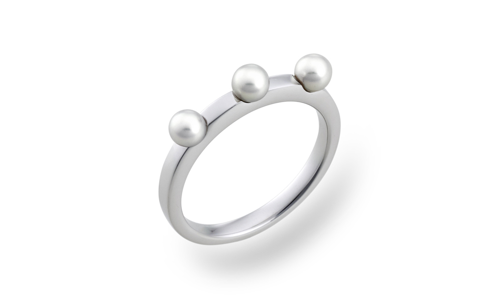 U-line / Ring / PT / Akoya Cultured pearls